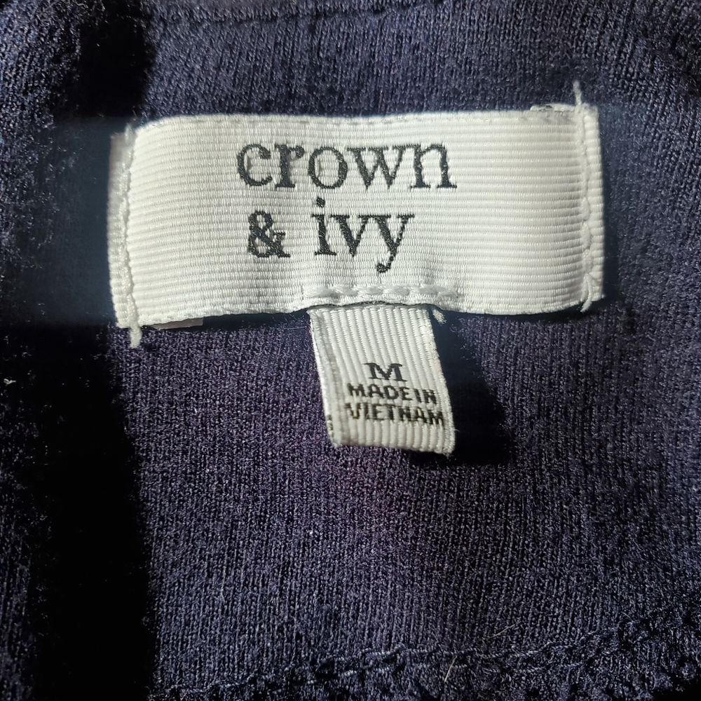 Navy Crown & Ivy bell-sleeve top - Picture 2 of 3